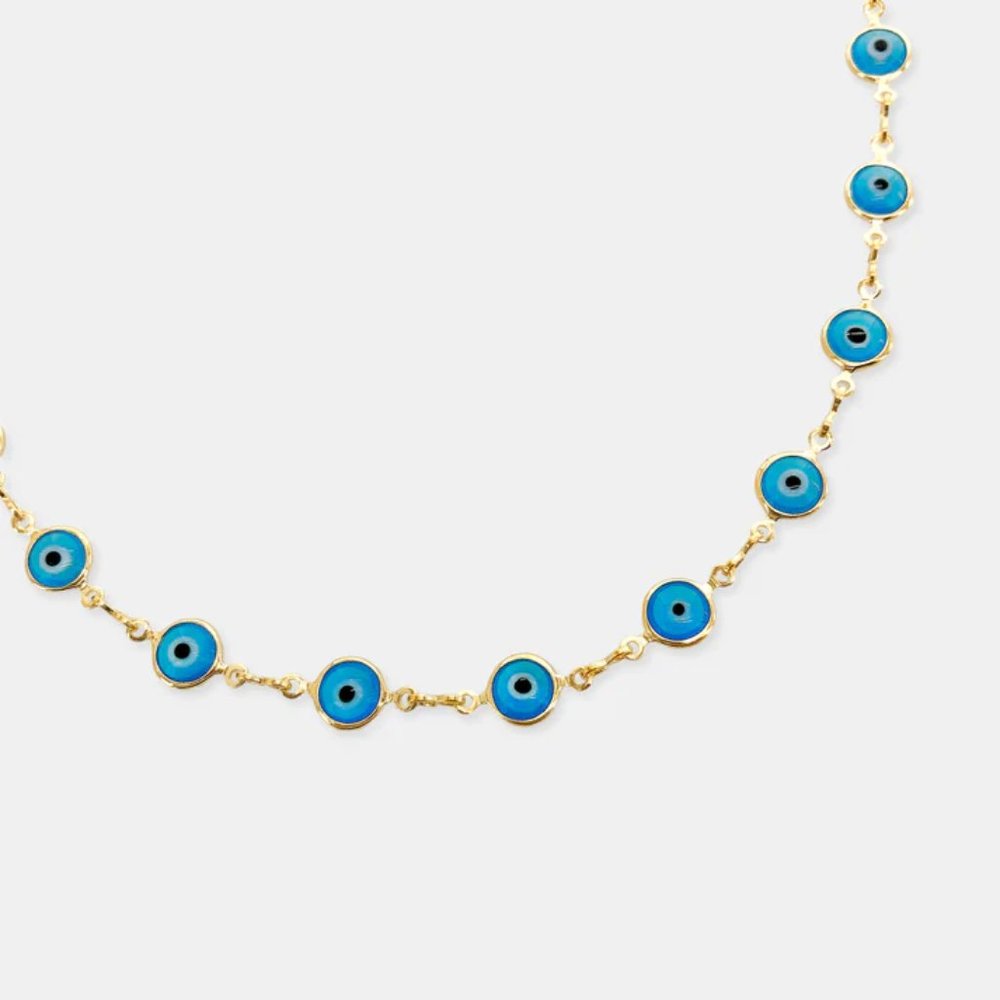 NEW Blue Eyes Gold Filled Necklace - Picture 3 of 4
